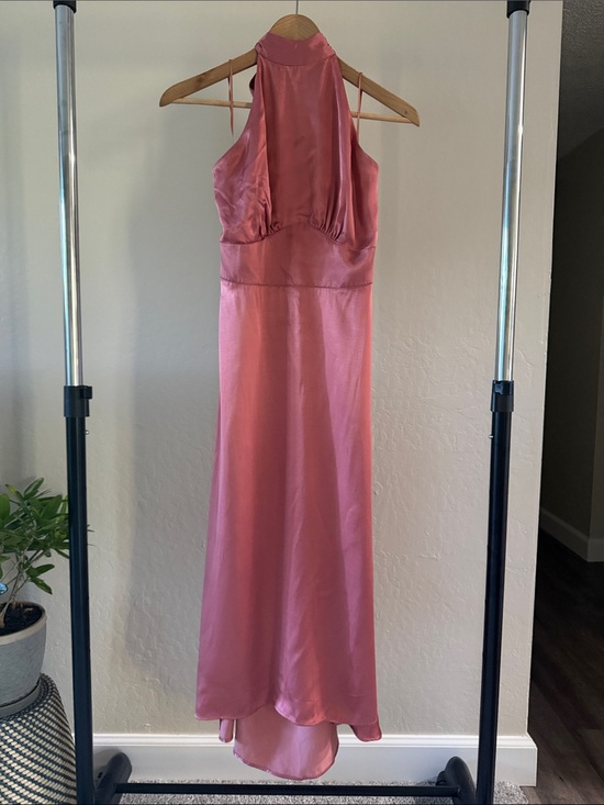 Abercrombie & Fitch Dresses & Skirts - NWT Abercrombie & Fitch Rose Pink Halter Satin Maxi Dress High-low Size S